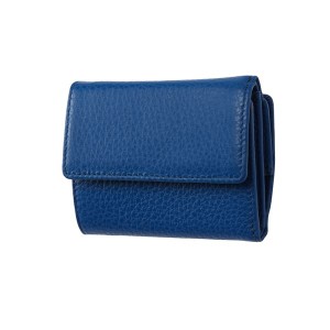 FRUH（フリュー） イタリアンレザー 3つ折り財布 コンパクトウォレット GL032-BL ブルー 青 送料無料