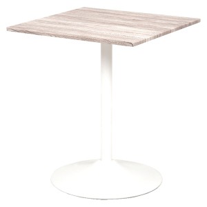ダイニングテーブル ダイニング用テーブル 食卓テーブル 机 約幅60cm スクエア ホワイト 金属 スチール フレーム 木目調 カフェテーブル 