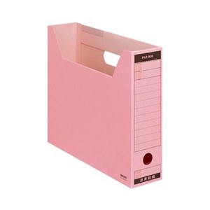 （まとめ）コクヨ ファイルボックス-FS（Bタイプ）A4ヨコ 背幅75mm ピンク A4-SFBN-P 1セット（5冊）【×10セット】 送料無料