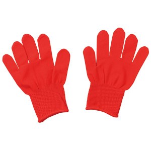 (まとめ）カラーライト手袋 赤【×20セット】 鮮やかなる炎の手袋 20個セット 送料無料