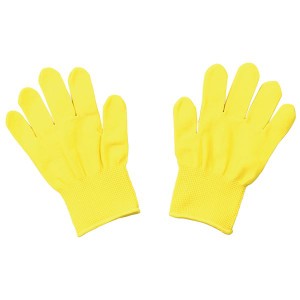(まとめ）カラーライト手袋 黄【×20セット】 輝く手袋の魔法 カラフルな光の手袋【20個セット】 送料無料