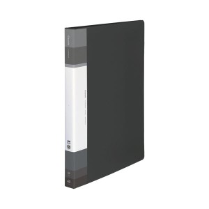 コクヨ クリヤーブック（Glassele） 固定式・背ポケット A4タテ 40ポケット ブラック ラ-GLB40D 1セット（10冊） 黒 送料無料