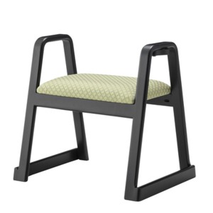 スツール イス バーチェア 椅子 カウンターチェア オットマン 足置き 幅56cm イエローグリーン 取っ手付き 木製 移動簡単 リビング 座敷 