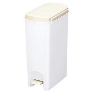 ダストボックス ゴミ箱 約幅19.5cm スリム 15L フットペダル式 ふた付き 抗菌 清潔 加工 ホワイト セパ キッチン 台所 白