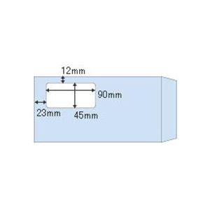 （まとめ）ヒサゴ 窓つき封筒 長形3号 アクアMF41 1箱(100枚) 【×3セット】 送料無料