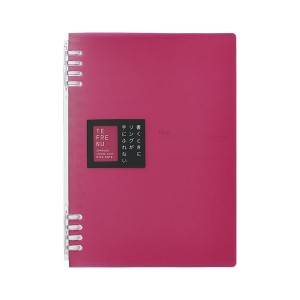 （まとめ） キングジム TEFRENU リングノート A5 ピンク 【×10セット】 手に触れずにスムーズに書ける リーフも交換可能なノートが登場 