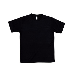 （まとめ）ATドライTシャツ L ブラック 150gポリ100%【×10セット】 黒 送料無料