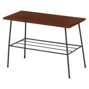 ローテーブル 低い ロータイプ センターテーブル サイドテーブル エンドテーブル コーナーテーブル 小型 脇台 机 幅50cm ブラック 棚板1