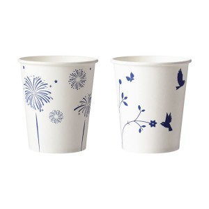 ファーストレイト ペーパーカップ Lインディゴ 花火・草原 150ml（5オンス）FR-5325 1セット（4000個：1000個×4パック） 送料無料