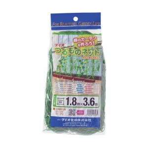 (まとめ) ダイオ化成 つるもの園芸ネット 緑10cm角目 幅1.8m×長さ3.6m 260985 1枚 【×10セット】 つる植物の育成に最適なグリーンネッ