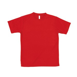 （まとめ）ATドライTシャツ LL レッド 150gポリ100%【×10セット】 赤 送料無料