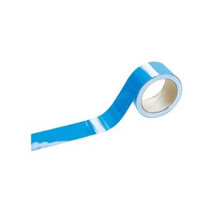 TRUSCO 蛍光ラインテープ 100mm×10m ブルー TLK-10010B 1巻 青 輝く蛍光色が目を引く ビビッドなラインテープで空間を彩る 幅広100mm×