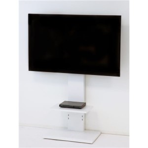 壁掛け風テレビ台 ロータイプ 低い ホワイト 【組立品】 白 壁に取り付けることができる、低いタイプのテレビ台 清潔感のあるホワイトカ