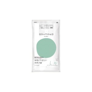 （まとめ）オルディ asunowaバイオマス25%手提袋L／40号乳白100P【×30セット】  送料無料