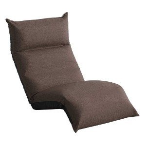 座椅子 (イス チェア) パーソナルチェア (イス 椅子) 約幅55cm ブラウン フット上下可動 リクライニング式 金属 スチール パイプ 日本製 