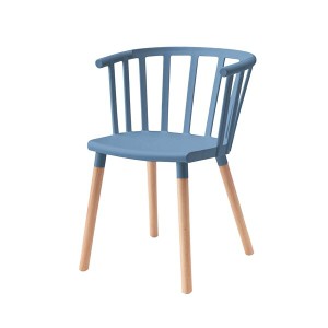 パーソナルチェア (イス 椅子) リビングチェア リビング用 応接チェア イス 椅子 約幅54.5cm ブルー 木製 組立品 リビング ダイニング イ