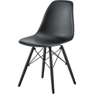 パーソナルチェア (イス 椅子) リビングチェア リビング用 応接チェア イス 椅子 約幅44cm ブラック 木製 ポリプロピレン 組立品 リビン