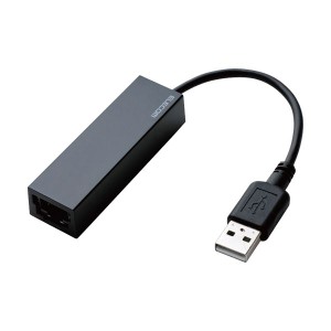 （まとめ） 有線LANアダプターUSB2.0(Type-A) ブラック EDC-FUA2-B 1個【×3セット】 黒 送料無料