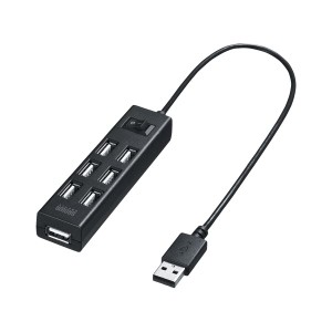 USB2.0ハブ(7ポート) USB-2H702BKN 送料無料