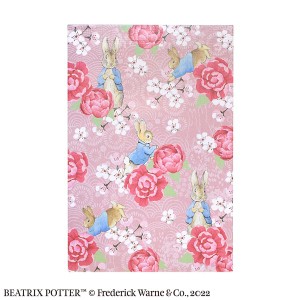 ピーターラビット 御朱印帳 【2冊セット】【Kimono Floral】 ピーターラビットの蛇腹式御朱印帳2冊セット 可愛らしいキャラクターと華や