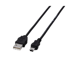 (まとめ) EU RoHS指令準拠環境対応USB準拠ケーブル 配線 簡易包装 (A)オス-mini(B)オス ブラック 3.0m USB-ECOM5301本 【×10セット】 黒
