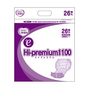 カミ商事 エルモア いちばん +eHi-premium1100 1セット（104枚：26枚×4パック） 超吸収パッド 驚異のウェットバック力で快適さを追求 最