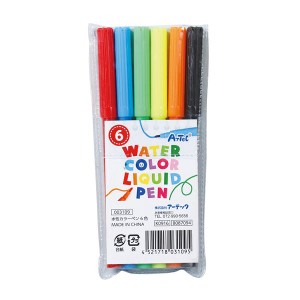 （まとめ）水性カラーペンセット（6色）【×50セット】 鮮やかな色彩が広がる 水性カラーペンセット（6色）【50セット】 送料無料