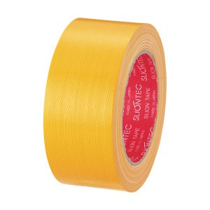 (まとめ) スリオンテック カラー布テープ 50mm×25m 黄 343702KL 1巻 【×30セット】 鮮やかな黄色で包む 梱包作業の頼れる相棒 50mm×25