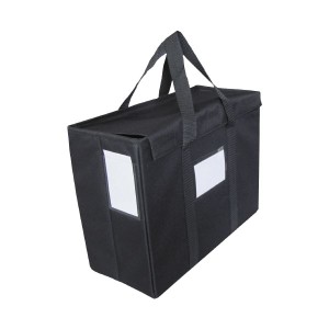 (まとめ) 今村紙工 オフィス 事務用 ミーティング 会議 バッグ 黒 OSB-A4 フタ付 【×3セット】 ビジネスシーンに最適 黒いオフィスミー