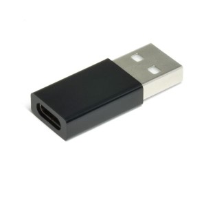 （まとめ）TypeC→USB2.0（A）変換コネクター （ブラック） TCU20A-BK【×5セット】 黒 送料無料