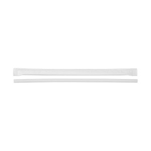（まとめ）ストリックスデザイン 紙袋入ストレートショートストロー ホワイト SD-700 1箱(500本)【×5セット】 白 送料無料