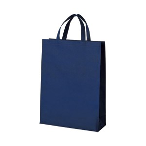 (まとめ）スマートバリュー 不織布手提げバッグ中10枚ブルー B451J-BL【×5セット】 青 ブルーの不織布手提げバッグ中10枚セット スマー