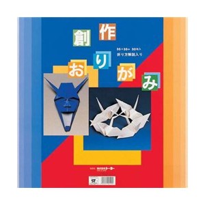 （まとめ）トーヨー 創作おりがみ 35×35cm30色 001006 1パック（30枚）【×20セット】 驚異的な迫力を持つ35cmの折り紙 30色の創作おり