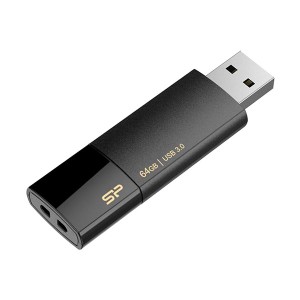 （まとめ）シリコンパワーUSB2.0フラッシュメモリ Ultima U05 64GB ブラック SP064GBUF2U05V1K 1個【×2セット】 黒 送料無料