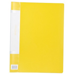 （まとめ）クリアブックB 厚 A4 20ポケット イエロー【×20セット】 黄 鮮やかな黄色が目を引く A4サイズの厚手クリアブック、20ポケット