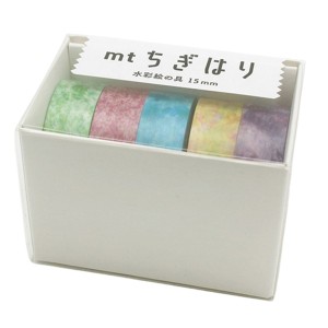 （まとめ） mtちぎはり 創作用マスキングテープ 水彩絵の具セット MTTIGIS02 【×3セット】 創造力を解き放つ 水彩絵の具セット付きmtち