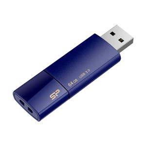 （まとめ）シリコンパワーUSB2.0フラッシュメモリ Ultima U05 64GB ネイビー SP064GBUF2U05V1D 1個【×2セット】 送料無料