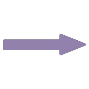 配管識別方向表示ステッカー →(灰紫) 貼矢69 (2.5P 5/5) 【10枚1組】 配管を一目で識別 斬新なステッカーで工事現場を彩る 灰紫の貼矢69