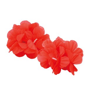 （まとめ）はなの腕輪 小 赤【×50セット】 鮮やかな赤色の花の腕飾り 小さな腕輪50個セット 送料無料