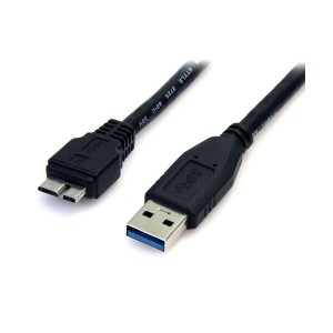 （まとめ）StarTech.com USB3.0ケーブル 配線 0.5m Type A-Micro B オス/オス ブラック USB3AUB50CMB 1本 【×5セット】 黒 送料無料