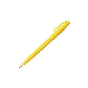 （まとめ） ぺんてる サインペン 細字 0.8mm 黄色 【×50セット】 多彩な場面で輝く、充実のカラーと滑らかな触感 ぺんてるのサインペン
