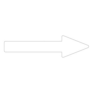 配管識別方向表示ステッカー →(白) 貼矢90 (N9.5) 【10枚1組】 配管を見やすく 方向を示すステッカー - 白い貼矢90度で、配管識別が簡単