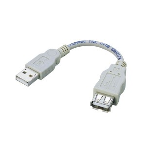 （まとめ） USB2.0準拠スイングアダプタ (A)オス-(A)メス 0.1m USB-SEA01 1本【×5セット】 送料無料