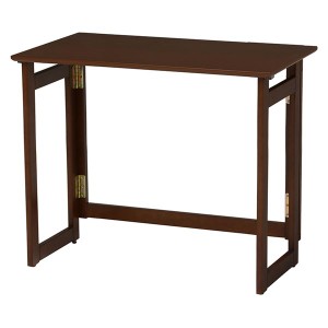 折りたたみテーブル ローテーブル 机 低い ロータイプ センターテーブル 約幅80cm×奥行40cm×高さ71cm ダークブラウン 木製 キャスター