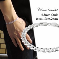 幅6.5mm 喜平チェーン シルバーブレスレット 18cm 19cm 20cm シンプル きれいめ シルバーアクセサリー シルバー925 デザインチェーンの通販ページへ