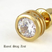 Royal Stag ZEST K23 ロイヤルゴールドプレーティング ラウンド 一粒 スタッドピアス 1P 片耳用 ゴールドカラー シルバー925 23金の通販ページへ