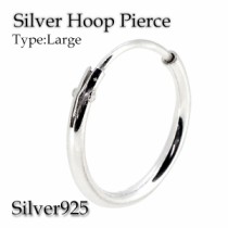 フープピアス メンズ フープ シルバーピアス 1P 片耳用/シルバー925 メンズ レディース リング ピアス 片耳