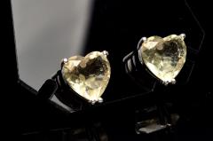 �V���o�[925����Ύ� ���r�A���O���X�@10x10mm�@�n�[�g �s�A�X ���^�E�d���^�y�l�R�|�X���������z_PRG2124