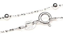 �V���o�[925 �약�`�F�[��(�{�[���t��) 45cm�`�F�[�� �l�b�N���X _KZ158