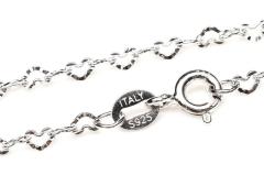 �V���o�[925 �n�[�g�`�F�[��(�J�b�g�f�U�C��) 40cm�`�F�[�� �l�b�N���X _KZ168